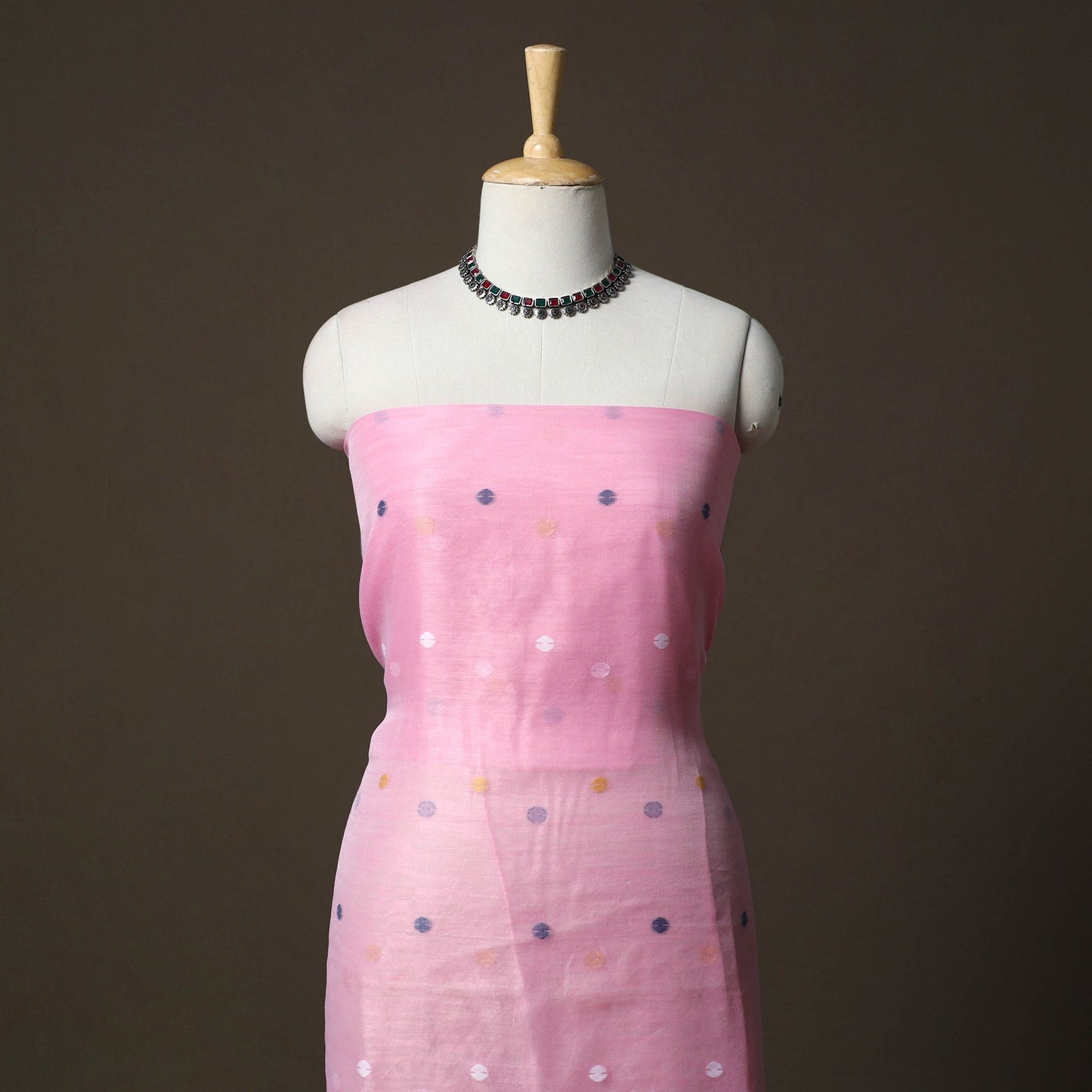 Phulia jamdani silk cotton 2pc unstitched dress material 43