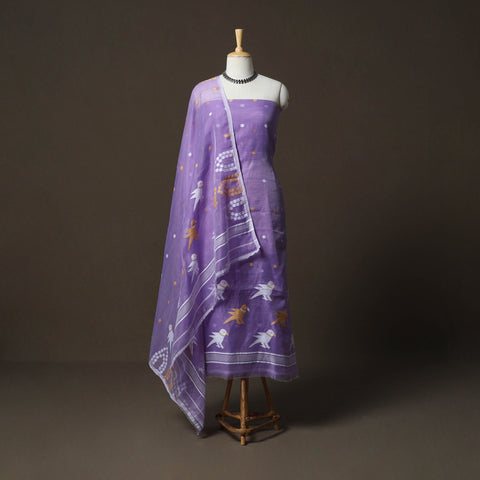 Phulia jamdani silk cotton 2pc unstitched dress material 44