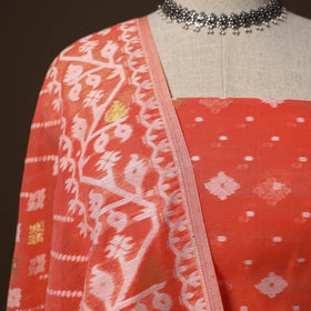 Phulia jamdani silk cotton 2pc unstitched dress material