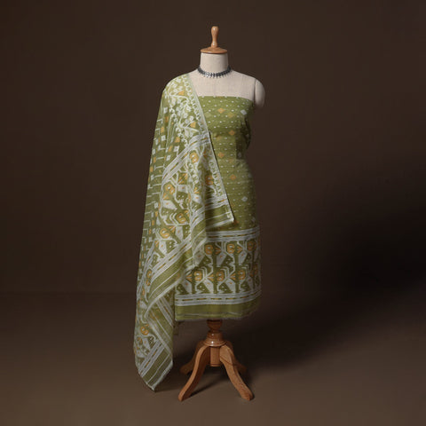 Phulia jamdani silk cotton 2pc unstitched dress material