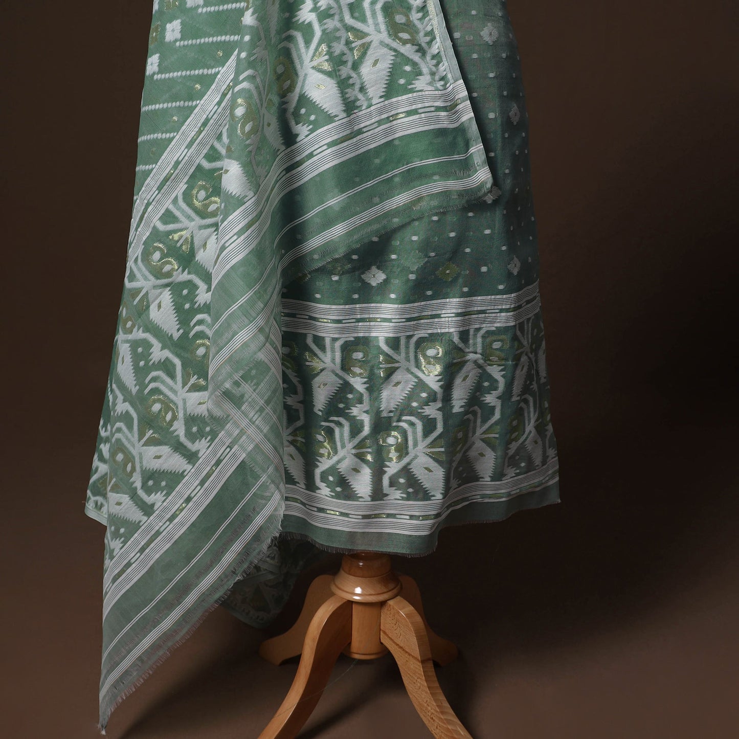 Phulia jamdani silk cotton 2pc unstitched dress material