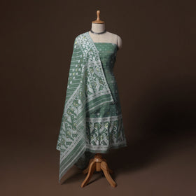 Phulia jamdani silk cotton 2pc unstitched dress material