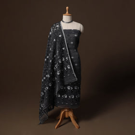 Phulia jamdani silk cotton 2pc unstitched dress material