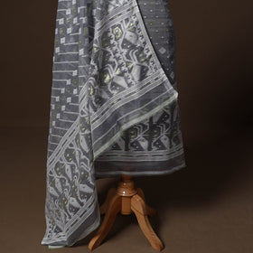 Phulia jamdani silk cotton 2pc unstitched dress material