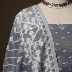 Phulia jamdani silk cotton 2pc unstitched dress material