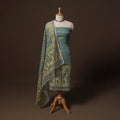 Phulia jamdani silk cotton 2pc unstitched dress material