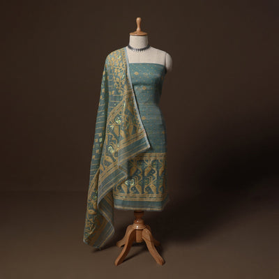 Phulia jamdani silk cotton 2pc unstitched dress material