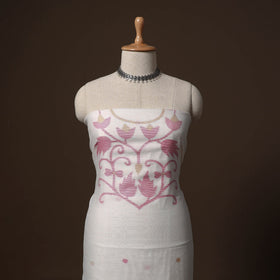 Phulia jamdani weave handloom silk cotton unstitched kurta
