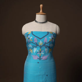 Phulia jamdani weave handloom silk cotton unstitched kurta
