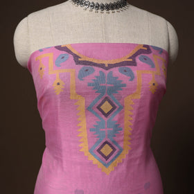 Phulia jamdani weave handloom silk cotton unstitched kurta