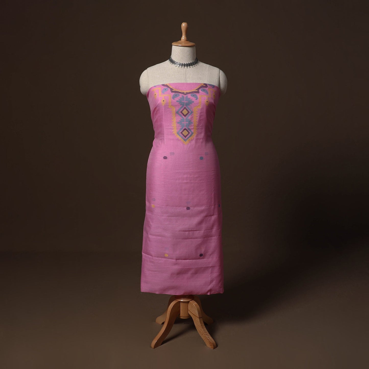Phulia jamdani weave handloom silk cotton unstitched kurta