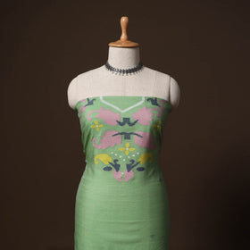 Phulia jamdani weave handloom silk cotton unstitched kurta