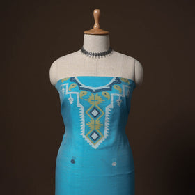 Phulia jamdani weave handloom silk cotton unstitched kurta