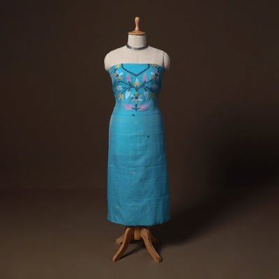 Phulia jamdani weave handloom silk cotton unstitched kurta