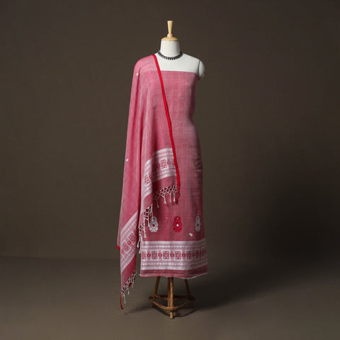 Phulia jamdani zari buti cotton 2pc unstitched dress