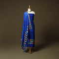 Phulkari hand embroidered crepe silk 3pc unstitched dress