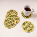  Phulkari Hand Embroidery Laminated Coasters 