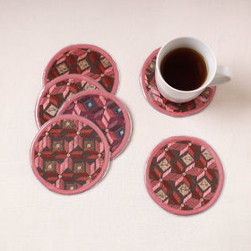  Phulkari Hand Embroidery Laminated Coasters 