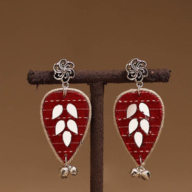 Pihu mirror & ghungroo work gs fabart handmade earrings