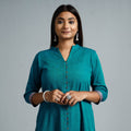 Buy Pine Green Dharwad Cotton Long Kurta for Women