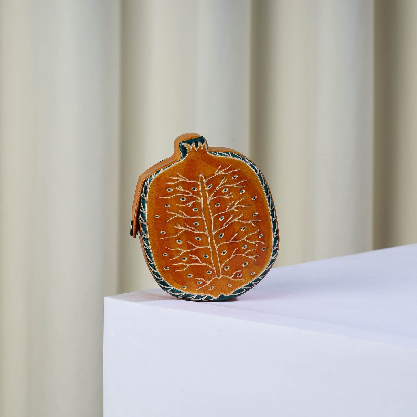  Pineapple Handcrafted Leather Money Bank 