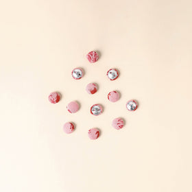  Pink Handmade Fabric Button Small at iTokri