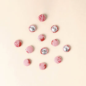  Pink Handmade Fabric Button Small at iTokri