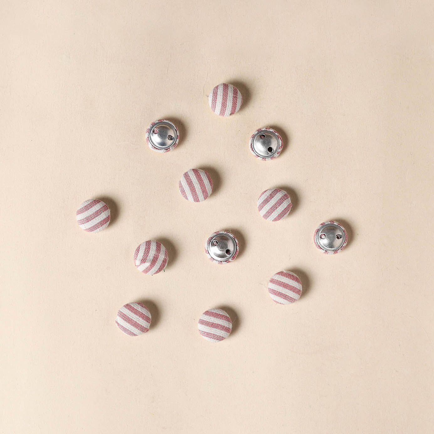  Pink Handmade Fabric Button Small at iTokri