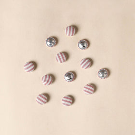  Pink Handmade Fabric Button Small at iTokri