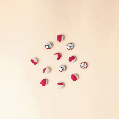  Pink Handmade Fabric Button Small at iTokri