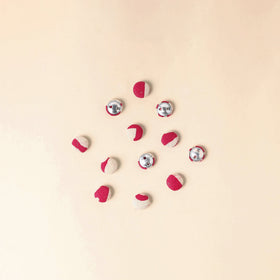  Pink Handmade Fabric Button Small at iTokri