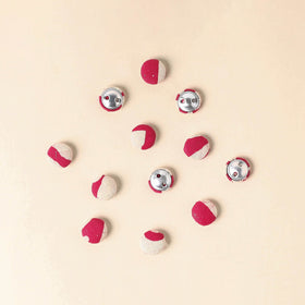  Pink Handmade Fabric Button Small at iTokri