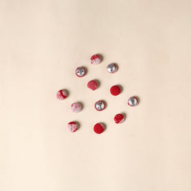  Pink Handmade Fabric Button Small at iTokri