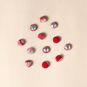  Pink Handmade Fabric Button Small at iTokri