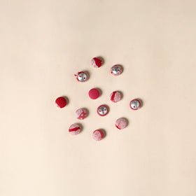  Pink Handmade Fabric Button Small at iTokri