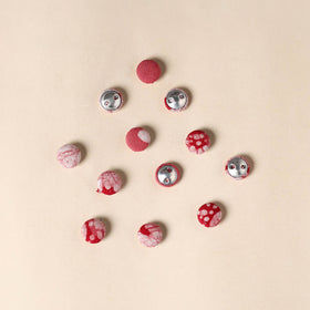  Pink Handmade Fabric Button Small at iTokri