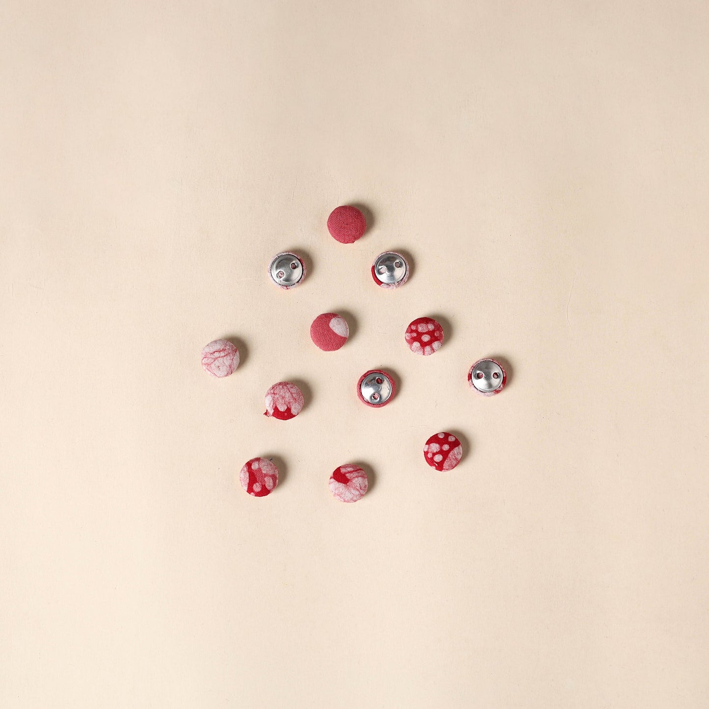  Pink Handmade Fabric Button Small at iTokri