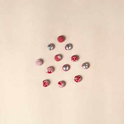  Pink Handmade Fabric Button Small at iTokri