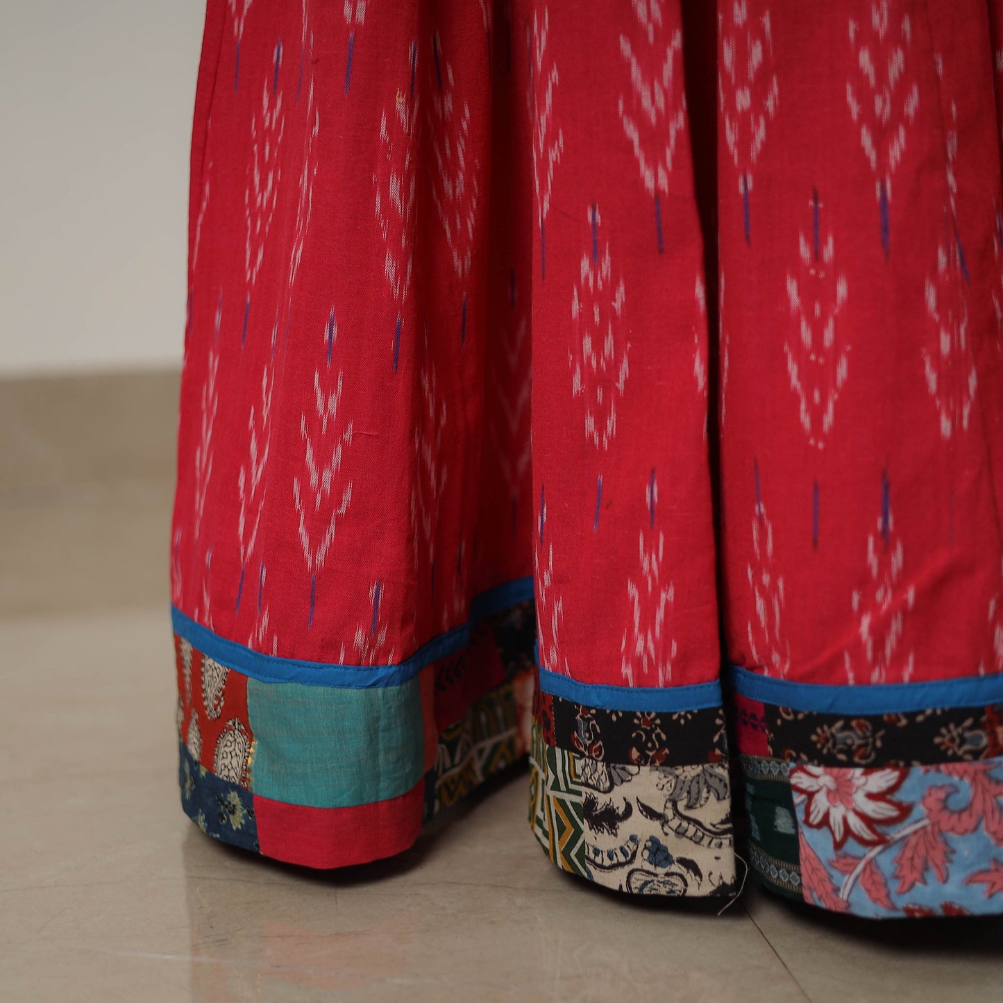 Pink - 24 kali cotton pochampally ikat skirt 37