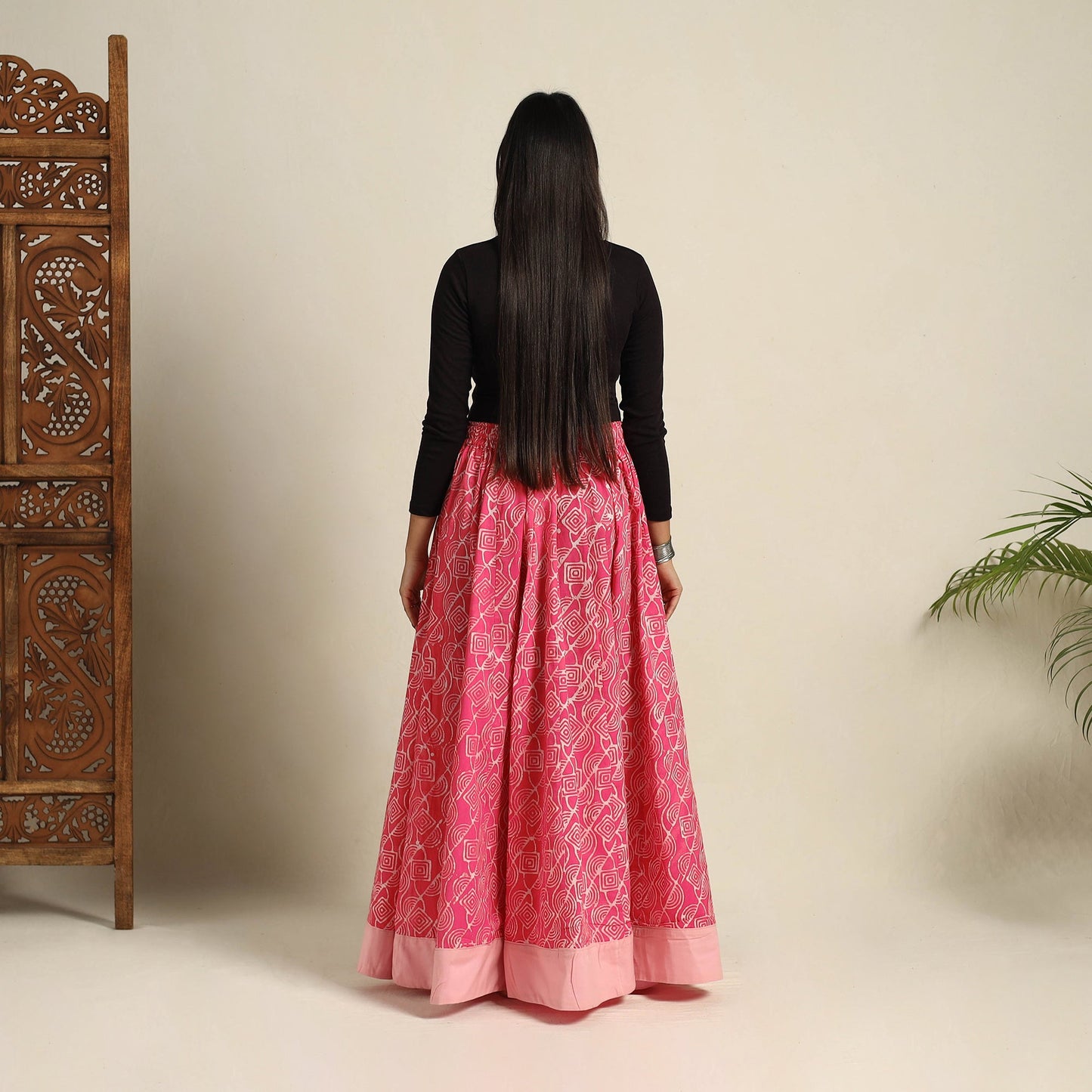 24 Kali Patchwork Batik Print Cotton Long Skirt 05