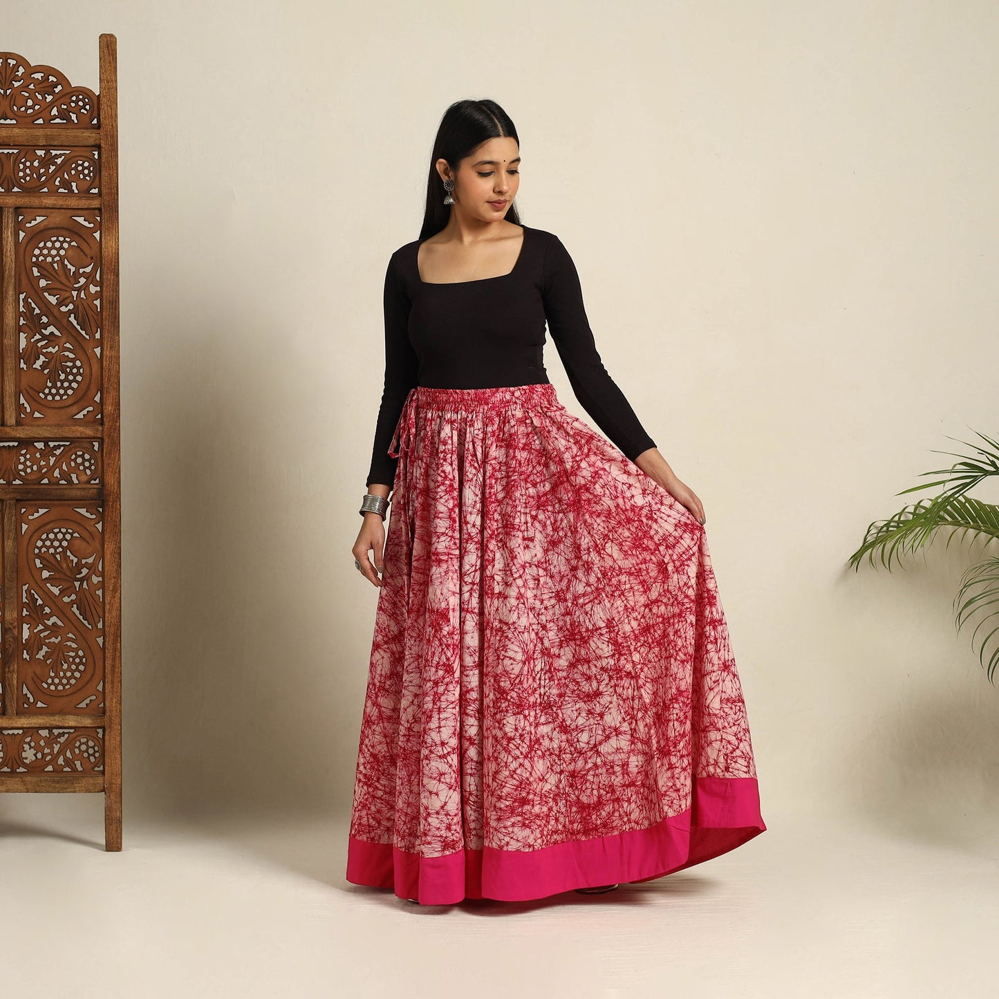 24 Kali Patchwork Batik Print Cotton Long Skirt 25