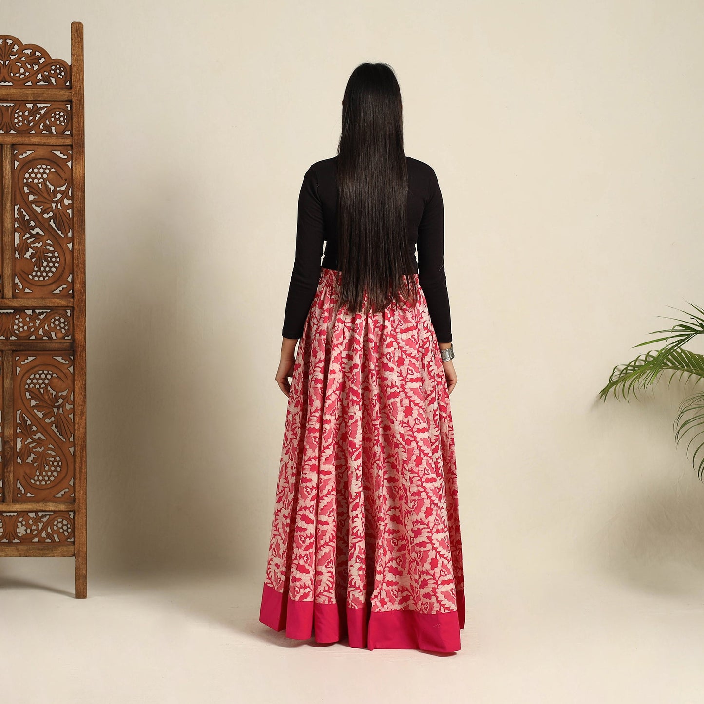 24 Kali Patchwork Batik Print Cotton Long Skirt 32