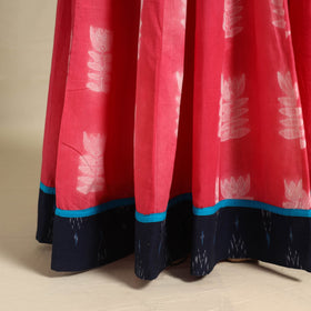 Buy 24 Kali Pink Patchwork Cotton Long Shibori Tie-Dye Skirt