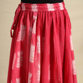 Buy 24 Kali Pink Patchwork Cotton Long Shibori Tie-Dye Skirt