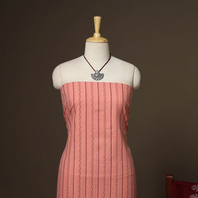 Pink - 2pc cotton unstitched jacquard dress material