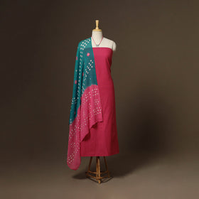 2pc cotton unstitched jacquard dress material