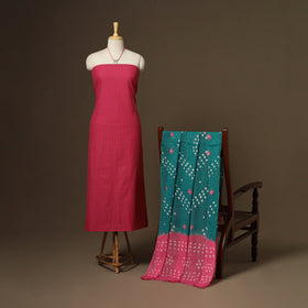 2pc cotton unstitched jacquard dress material