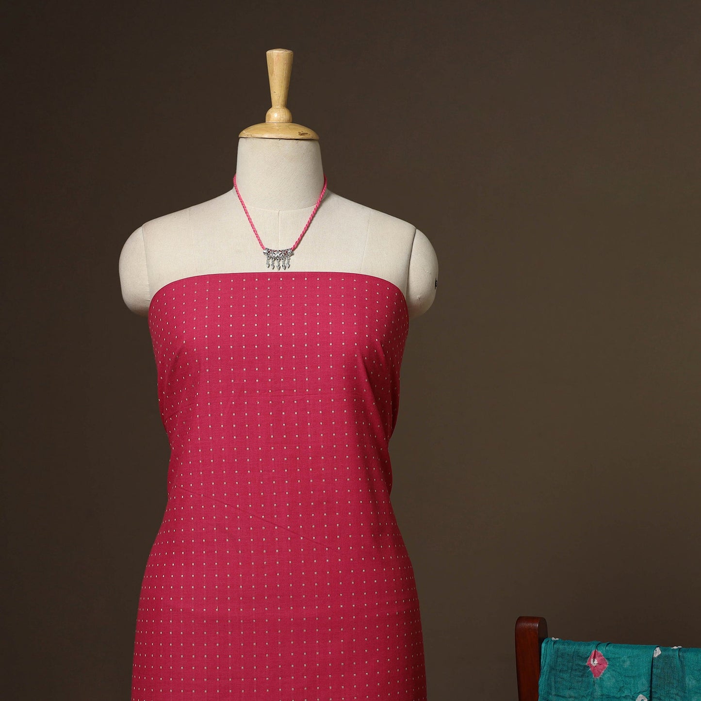 2pc cotton unstitched jacquard dress material