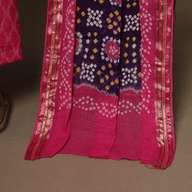 2pc cotton unstitched pochampally ikat dress material