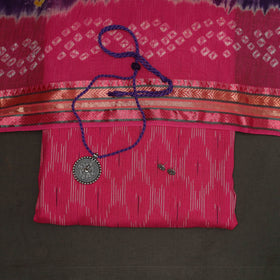 2pc cotton unstitched pochampally ikat dress material